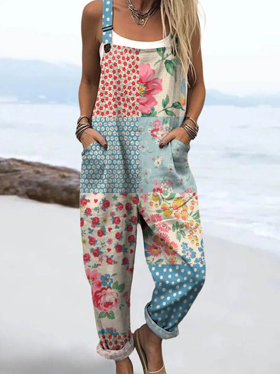 Frigg™ - Blommönster Patchwork Jumpsuit
