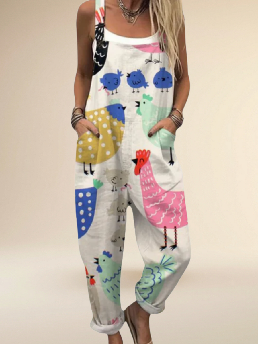 Abby™ – Lekfull Kyckling Jumpsuit