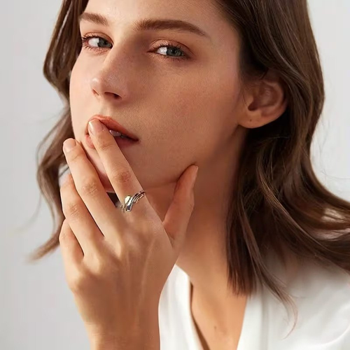 Tvåtonad Elegant Ring | Tillsammans mot bröstcancer