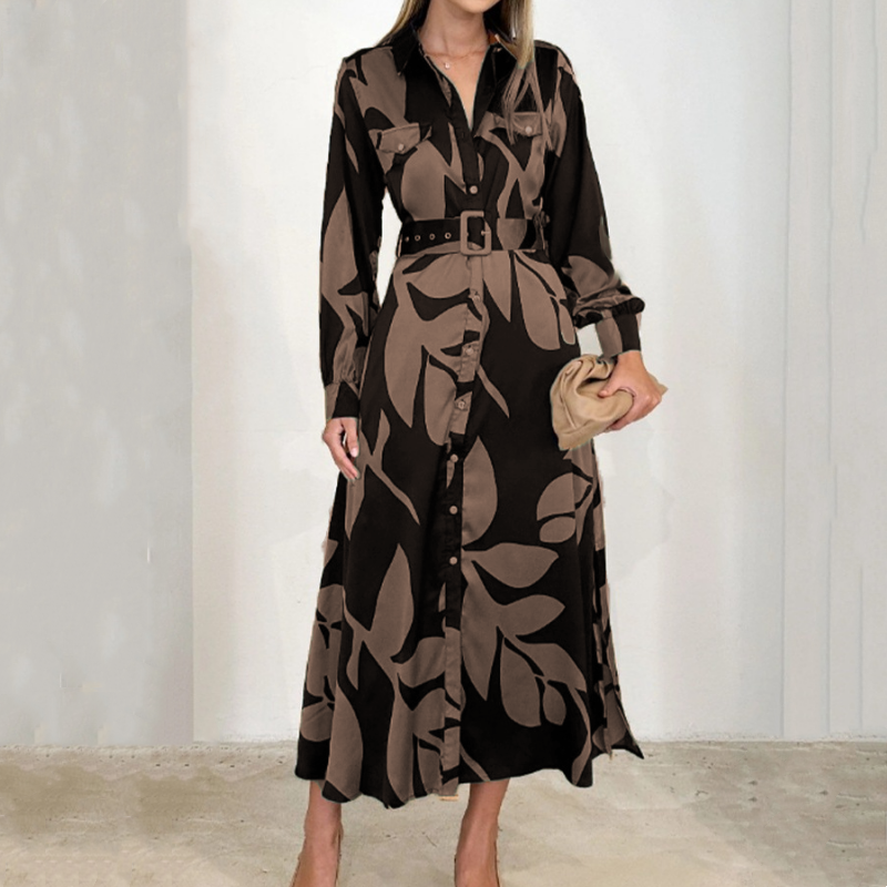 Thricia™ – Elegant Mönstrad Maxiklänning