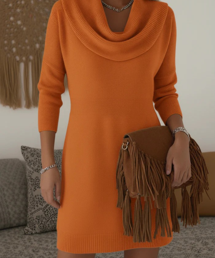 Joly™ - Avslappnad Stickad Klänning