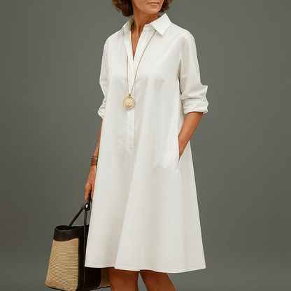 Wilma™ - Elegant Midiklänning för Tidlös Stil