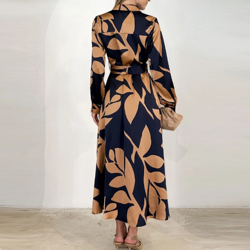 Thricia™ – Elegant Mönstrad Maxiklänning