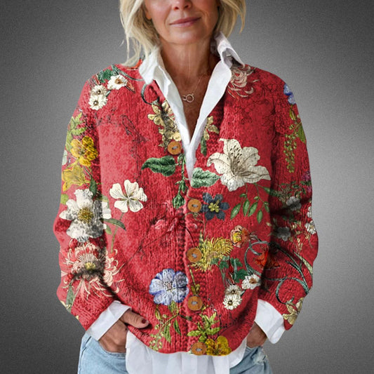 Astrida™ – Blommig Cardigan