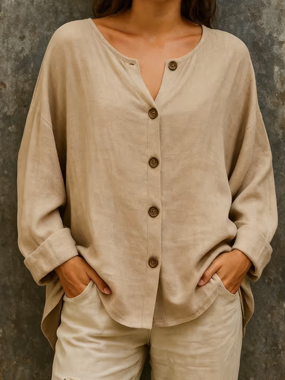 Alwina™ – Knapp Skjorta