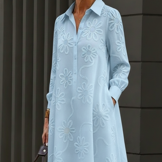 Alexa™ – Blommig Skjortklänning