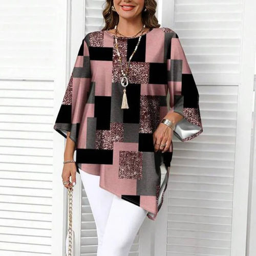 Amelia™- Mönstrad Tunika Blus