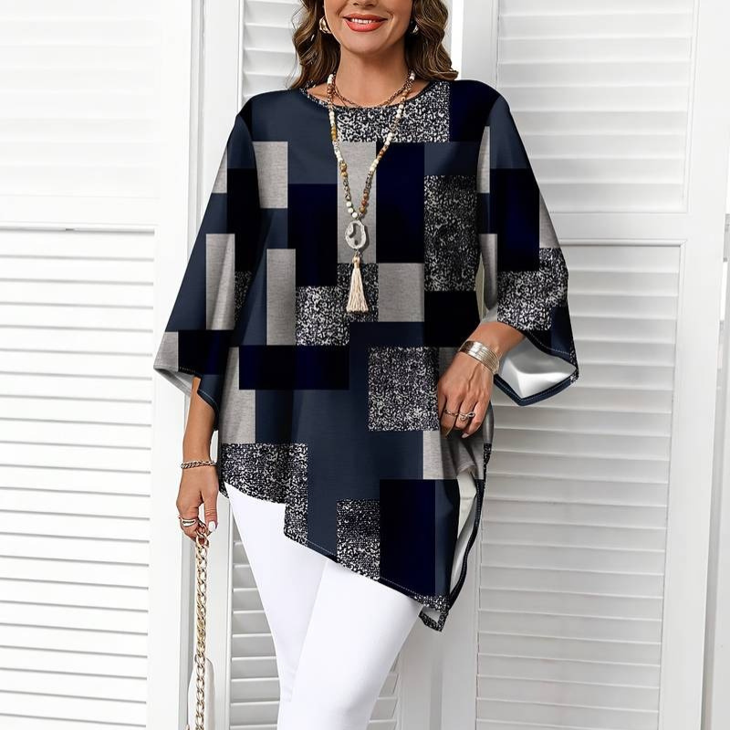 Amelia™- Mönstrad Tunika Blus