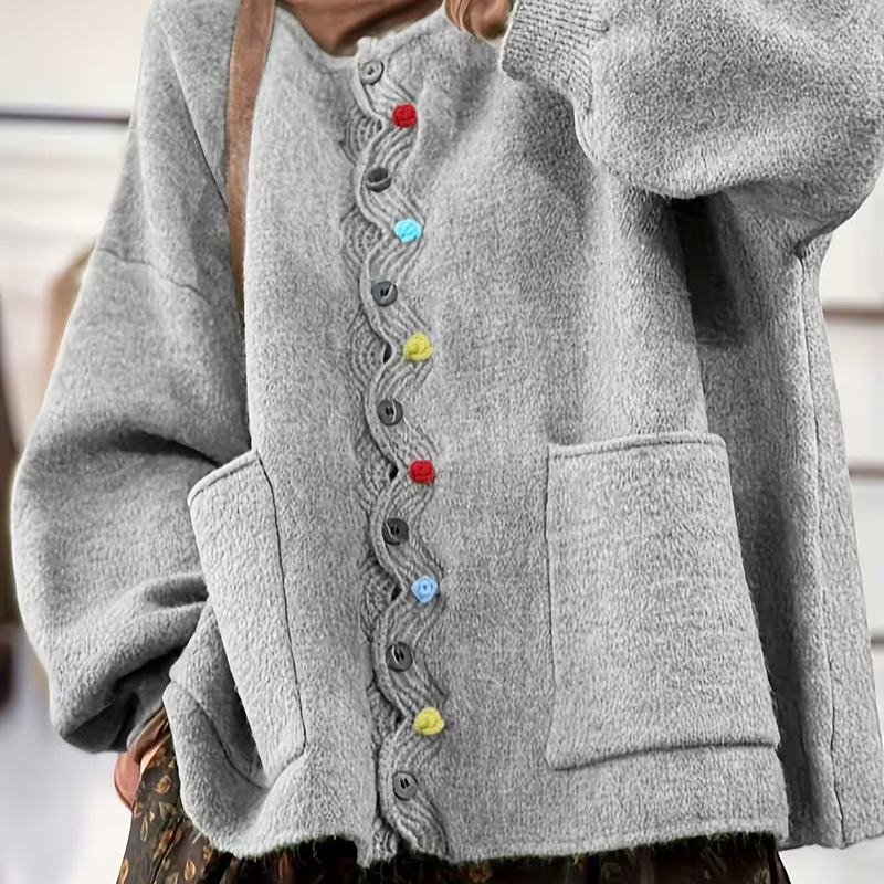 Lucy™ - Lös Stickad Kofta