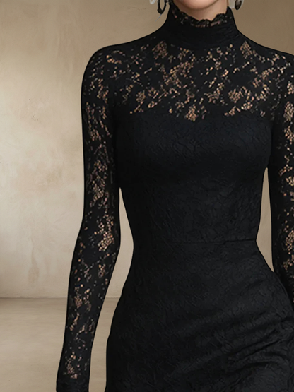 Monica™ – Elegant spets maxiklänning med sjöjungfrusiluett