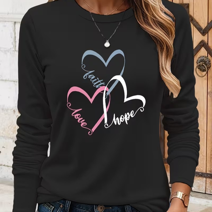 Tro Hopp Kärlek T-shirt | Tillsammans mot bröstcancer