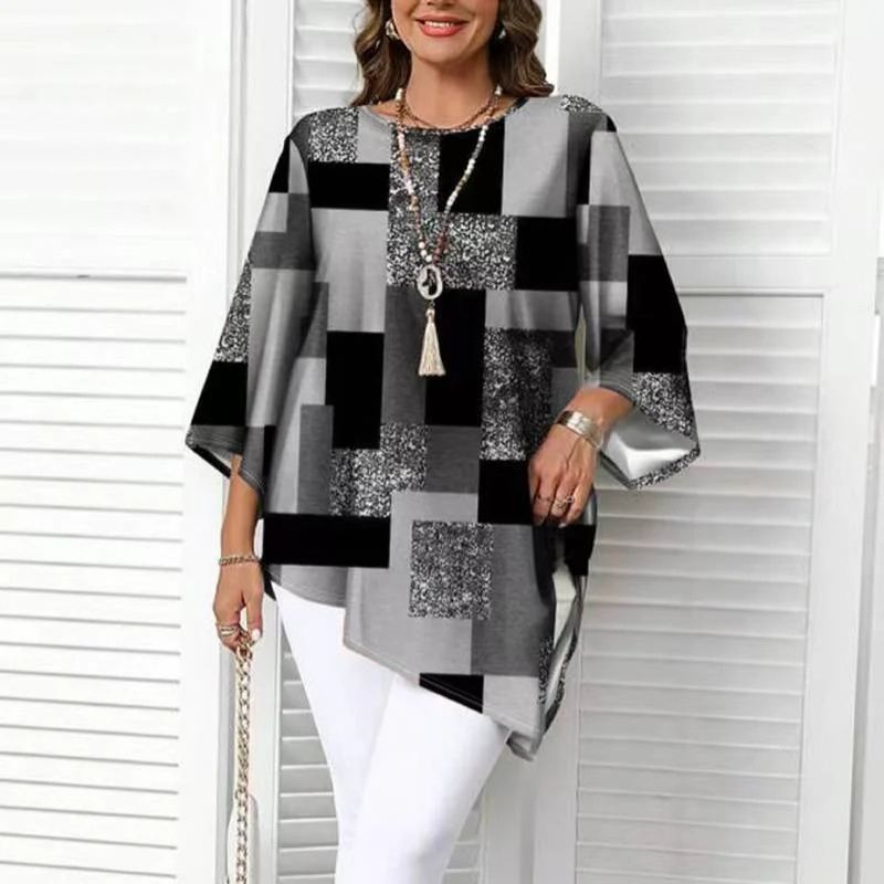 Amelia™- Mönstrad Tunika Blus