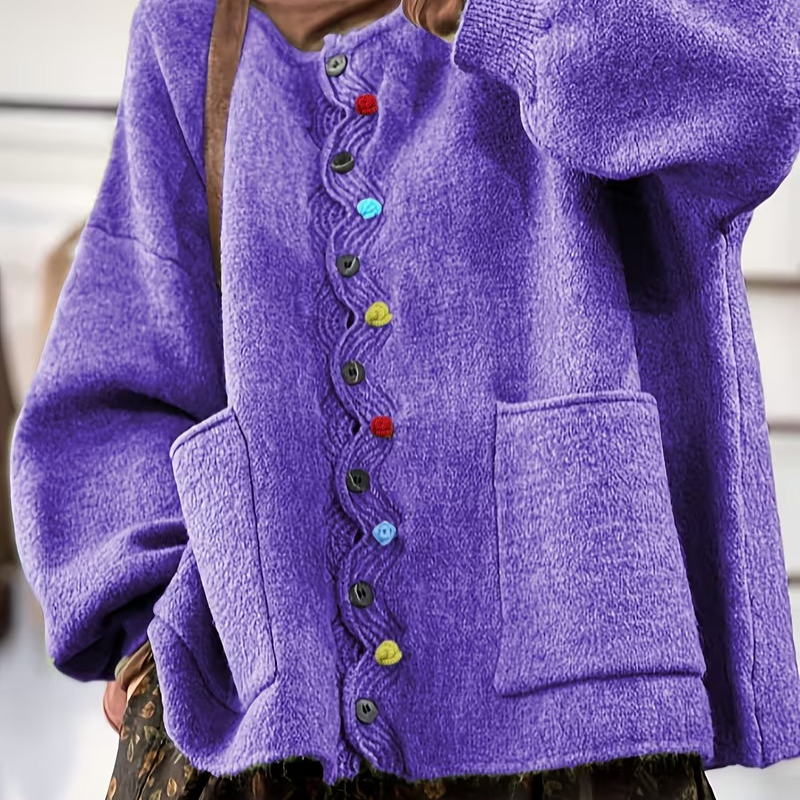 Lucy™ - Lös Stickad Kofta