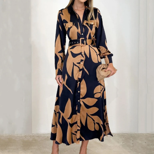 Thricia™ – Elegant Mönstrad Maxiklänning