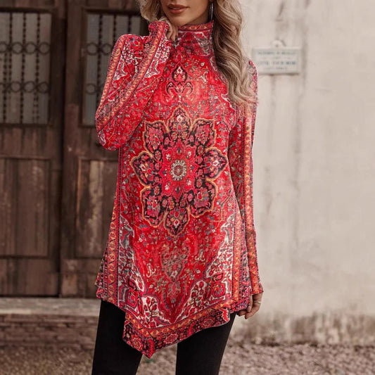 Zarela™ - Bohemiskt Mönstrad Långärmad Topp