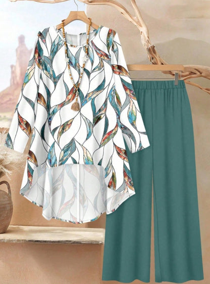 Mireya™ - Blommigt Tvådelat Set