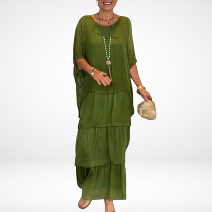 Hylda™ - Konstnärlig Lös Maxi Klänning