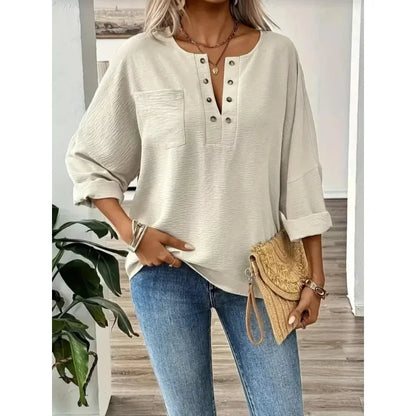 Adeline™ – Knappdetalj Blus