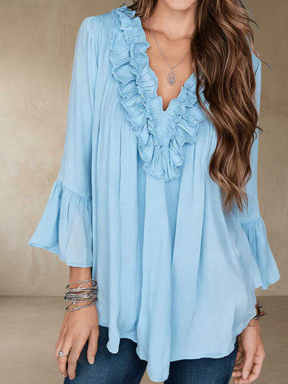 Aizal™ – Blus med volanger