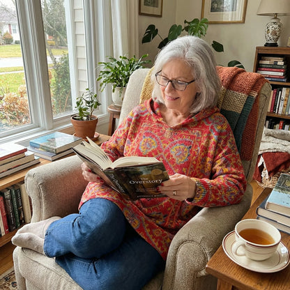 Alvina™ – Mönstrad Boho Huvtröja